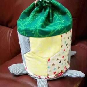 烏龜拼接收口手提袋