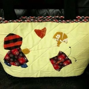 手工貼布側背包