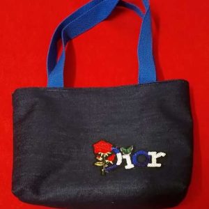 玫瑰牛仔布-提袋